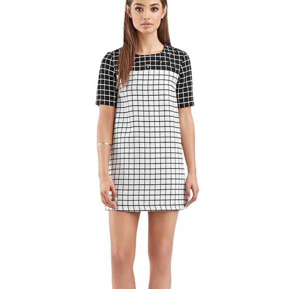 NWT Foxiedox Anthropologie Grid Patterned Rhinestone Rayon Shift Tunic Dress - S - Picture 15 of 15